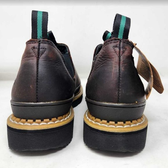 Women's 9.5 Georgia Giant Romeo slip on brown leather work boots GR362 - Picture 10 of 13